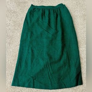 Vintage Green Silk Skirt